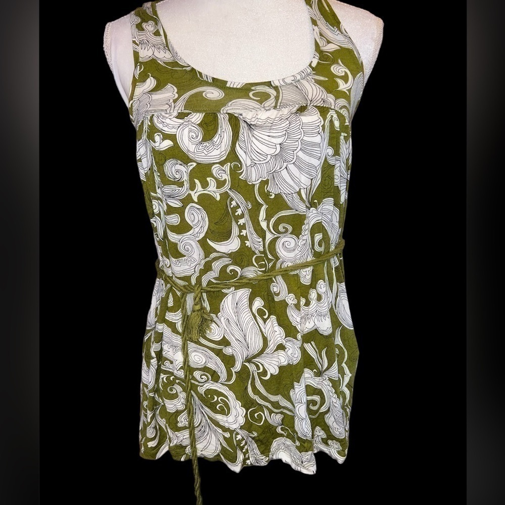 RICRAC tunic, self belted, fun print, S.